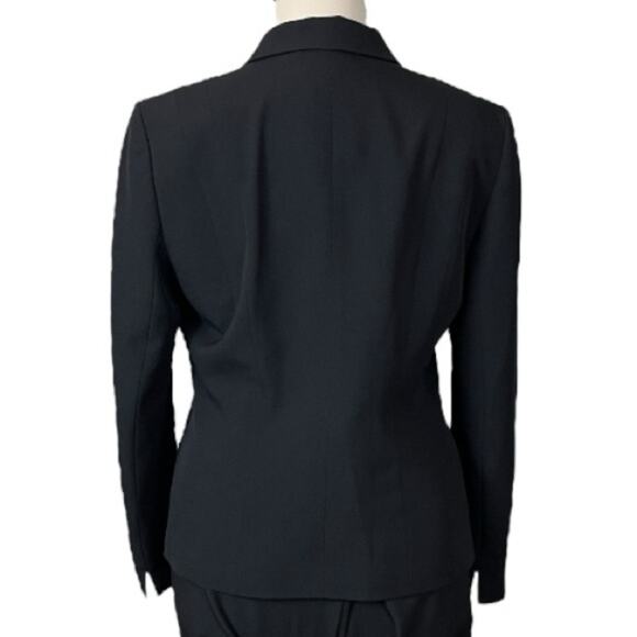 Kasper Women’s 2 Piece Pant Suit 1 Button Classic Notch Lapel Black Plus Size 16 - Picture 7 of 13